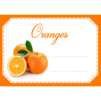Étiquettes confiture orange x10