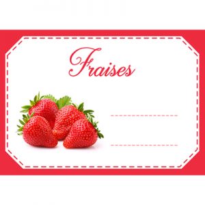 étiquette confiture fraises