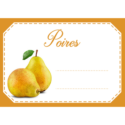  tiquettes Confiture P che X10 Mon Bio Jardin