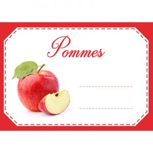 étiquette confiture pommes