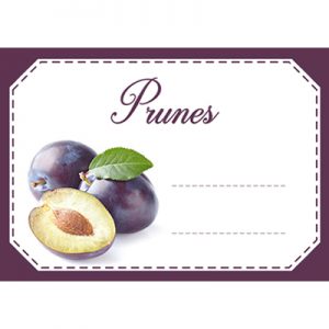 étiquette confiture prunes